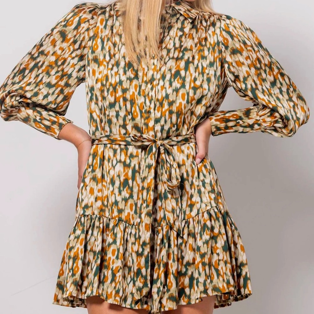 Entro Printed with a Twist Dress Small